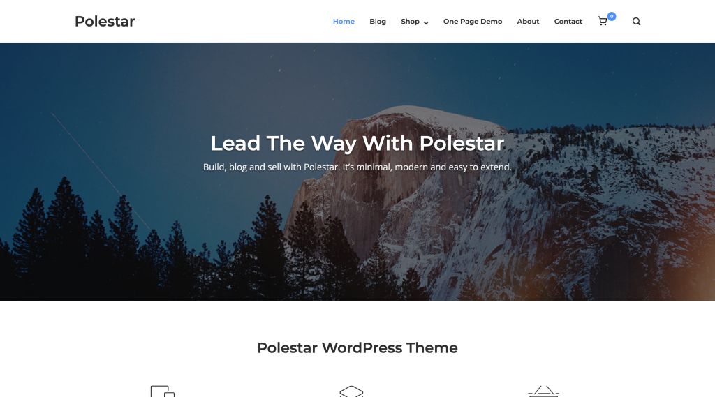 Polestar theme demo home page