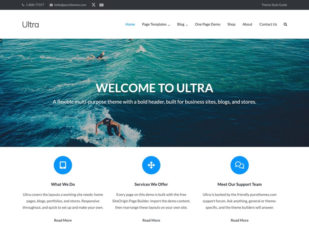 Ultra theme preview